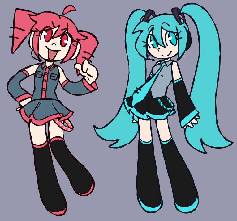 Goofy Miku and Teto